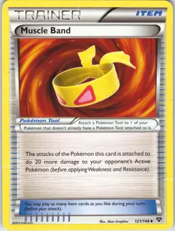 Muscle Band 121/146 XY Base Set Pokemon Card DMG - Image 1