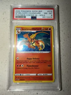 🔥 Special Delivery Charizard SWSH075 Sword & Shield Promo Cards Holo Rare PSA 8 - Image 1