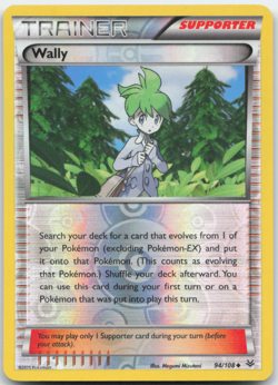 Wally 94/108 Reverse Holo Roaring Skies Pokemon Card NM - Image 1