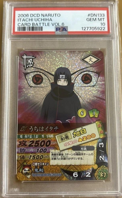 PSA 10 Itachi Uchiha Akatsuki Naruto DCD DN133 Trading Card Game Card 2006 - Image 1