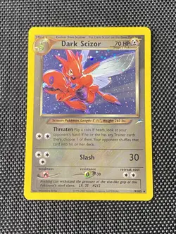 Pokemon Dark Scizor 9/105 Neo Destiny Holo Rare Unlimited English 2002 Card - Image 1