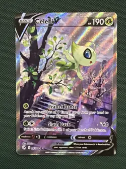 Celebi V 245/264 (Alt Art) Fusion Strike Ultra Rare Full Art Pokemon Card NM/M - Image 1