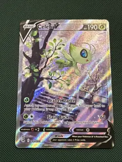 Celebi V 245/264 (Alt Art) Fusion Strike Ultra Rare Full Art Pokemon Card NM/M - Image 2