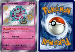 Pokemon Card - Spiritomb Paldean Fates 158/091 2024 Shiny Rare Holo Near Mint - Image 3