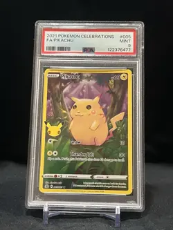 Pikachu Celebrations Full Art Trainer Gallery Card 005/025 Pokemon TCG NM - Image 1