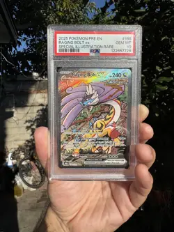 PSA 10 Raging Bolt ex 166/131 Prismatic Evolutions Holo Card - Image 1