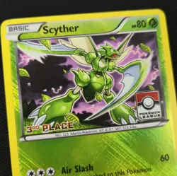 3RD PLACE Scyther 4/108 Pokemon League Reverse Holo Stamp Nintendo Pokemon Card - Image 2