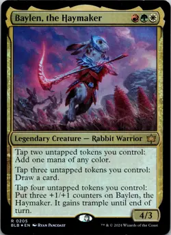 Baylen, the Haymaker 205 Rare Bloomburrow mtg Foil Near Mint - Image 1