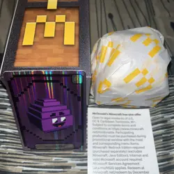 New Grimace Egg Toy & Unused Code Card McDonald’s Minecraft Collectibles Rare - Image 1
