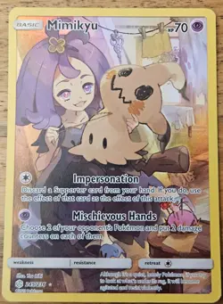 Mimikyu 245/236 Secret Rare Holo Full Art – SM Cosmic Eclipse 2019 Pokemon TCG - Image 1