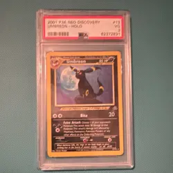 2001 Pokemon TCG Neo Discovery Umbreon Holo 13/75 PSA 8 - Image 1