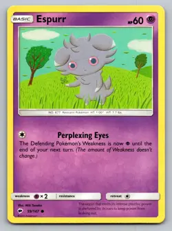 Espurr 59/147 Common Burning Shadows Pokemon Lightly Played - Image 1