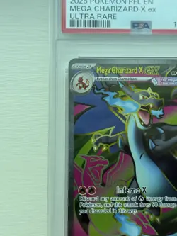 2025 POKEMON PFL EN MEGA CHARIZARD X EX ULTRA RARE #109 PSA MINT 9 - Image 2