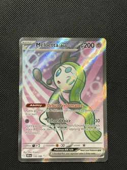Pokemon Black Bolt - Meloetta Ex - 159/086 - Full Art Rare - M/NM - Image 2
