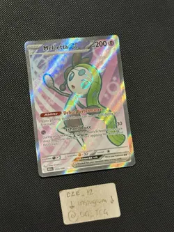 Pokemon Black Bolt - Meloetta Ex - 159/086 - Full Art Rare - M/NM - Image 3