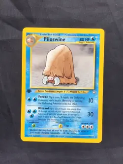Pokemon Cards: Neo Genesis 1st Edition Uncommon: Piloswine 44/111 - Image 1