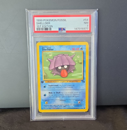 Pokemon Pokemon TCG Shellder 54/62 Fossil 1st Edition PSA 7 Regular English - Image 1