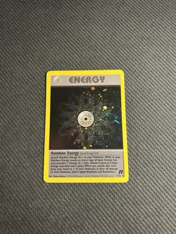 Pokemon TCG Rainbow Energy 17/82 Team Rocket Holo LP - Image 3