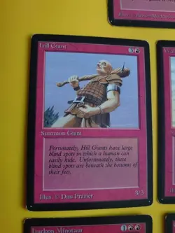 MTG 5 Card Beta Disintegrate,hill giant,hurloon minotaur,wall of stone,oriflamme - Image 3