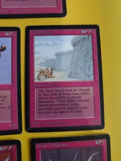 MTG 5 Card Beta Disintegrate,hill giant,hurloon minotaur,wall of stone,oriflamme - Image 4