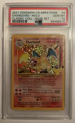 Pokemon TCG Charizard Holo 4/102 Celebrations Classic Collection PSA 10 (2021) - Image 1