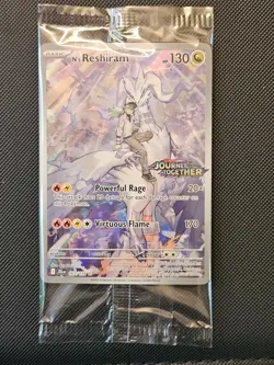 N'S RESHIRAM 167/159 HOLO JOURNEY TOGETHER STAMPED POKEMON NM/M 2025 SEALED - Image 1