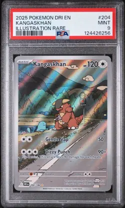 PSA 9 MINT Pokemon Kangaskhan Illustration Rare Destined Rivals 204/182 - Image 1