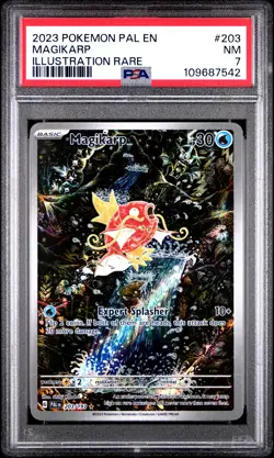 2023 POKEMON PAL EN-PALDEA EVOLVED ILLUSTRATION RARE #203 MAGIKARP PSA 7 - Image 1