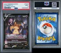 2022 POKEMON SWORD & SHIELD BRILLIANT STARS #TG16 FULL ART/MIMIKYU V PSA 9 - Image 3