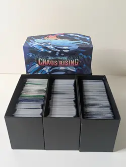 Three ETBs of Pokemon Chaos Rising Bulk C,U,Rares, Holos, Reverses - Image 1