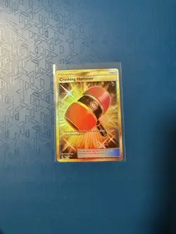 Pokemon TCG Crushing Hammer Secret Rare Card SM Ultra Prism 166/156 - Image 1
