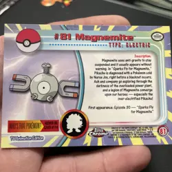 2000 Topps Chrome Pokemon Series 2 #81 Magnemite - Image 3