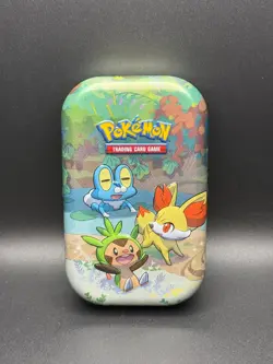 Pokemon TCG Celebrations Mini Tin Chespin Fennekin Froakie - Empty Tin ONLY! - Image 1