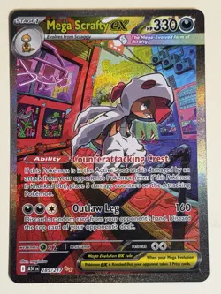 Pokemon Mega Scrafty ex #285/217 ME: Ascended Heroes Near Mint or Better - Image 1