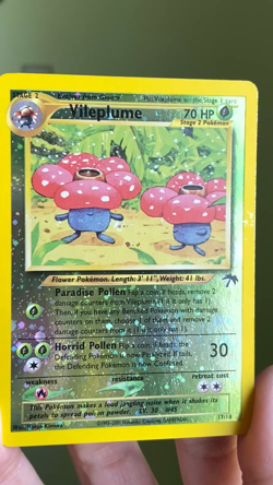 Vileplume Factory Roller Error 17/18 Southern Islands Reverse Holo WOTC Pokemon - Image 2