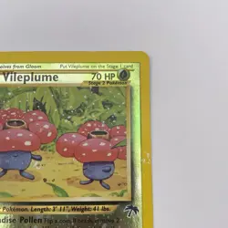 Vileplume Factory Roller Error 17/18 Southern Islands Reverse Holo WOTC Pokemon - Image 5
