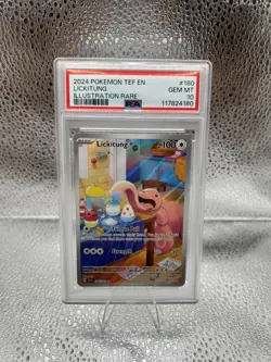 2024 POKEMON TEF EN-TEMPORAL FORCES ILLUSTRATION RARE #180 LICKITUNG PSA 10 - Image 1