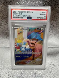 2024 POKEMON TEF EN-TEMPORAL FORCES ILLUSTRATION RARE #180 LICKITUNG PSA 10 - Image 2