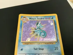 PokeMon "Misty's Seadra - Tail snap" 9/132 PRERELEASE Card - Never Played - Image 3