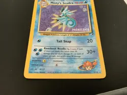 PokeMon "Misty's Seadra - Tail snap" 9/132 PRERELEASE Card - Never Played - Image 4