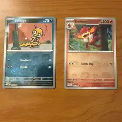 Pokemon White Flare Master Ball Lot X2 Simisear and Scraggy NM - Image 1