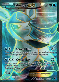 Glaceon EX 116/124 Fates Collide Ultra Rare Pokemon HP - Image 1