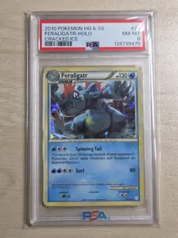 2010 Pokemon Heartgold & Soulsilver #20 Feraligatr-Holo Cracked Ice PSA 8 - Image 4