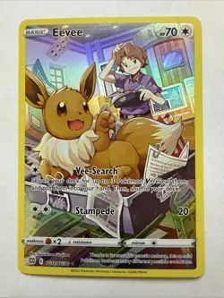 Pokemon TCG Eevee TG11/TG30 Brilliant Stars Ultra Rare Full Art Holo 70HP NM - Image 1