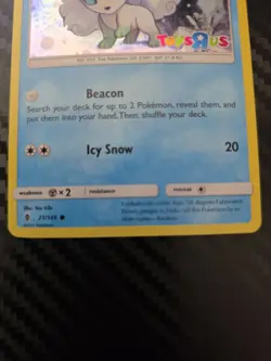 Alolan Vulpix - 21/145 (Toys R Us Promo) Holo Pokemon TCG Exclusive - Image 3