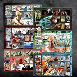 One Piece Trading Card Game Character Playmat with Zones and Manga Art HOT - Image 1