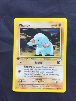 Pokemon Cards: Neo Genesis 1st Edition Uncommon: Phanpy 43/111 - Image 1