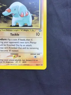 Pokemon Cards: Neo Genesis 1st Edition Uncommon: Phanpy 43/111 - Image 4