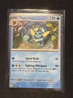 Vaporeon - 2025 Pokemon Holo Prismatic Evolutions Black Star Promo Card SVP 168 - Image 1