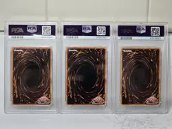 YuGiOh PSA 10 GEM MINT FULL Set Egyptian God Cards SECRET RARE Slifer Obelisk Ra - Image 5